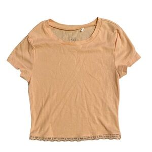 Pacsun Size XS Peachy Lace Trim Crop Top